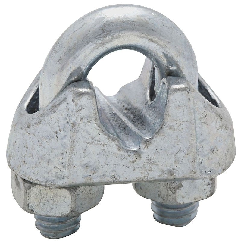 National Hardware 3230BC Series N248-302 Wire Cable Clamp, 5/16 in Dia Cable, 4 in L, Malleable Iron, Zinc