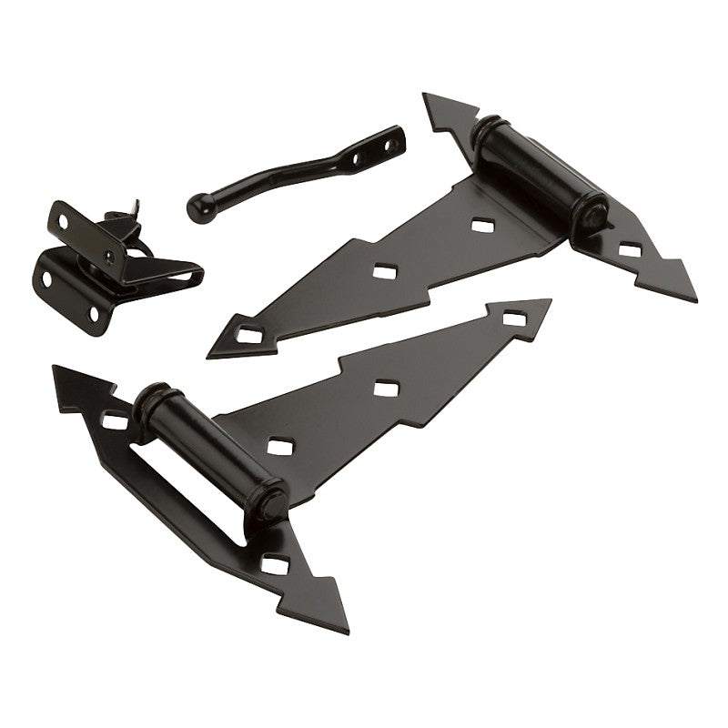 National Hardware DPV845 Series N243-899 Self-Latch Gate Kit, Steel, Black, 1-Piece