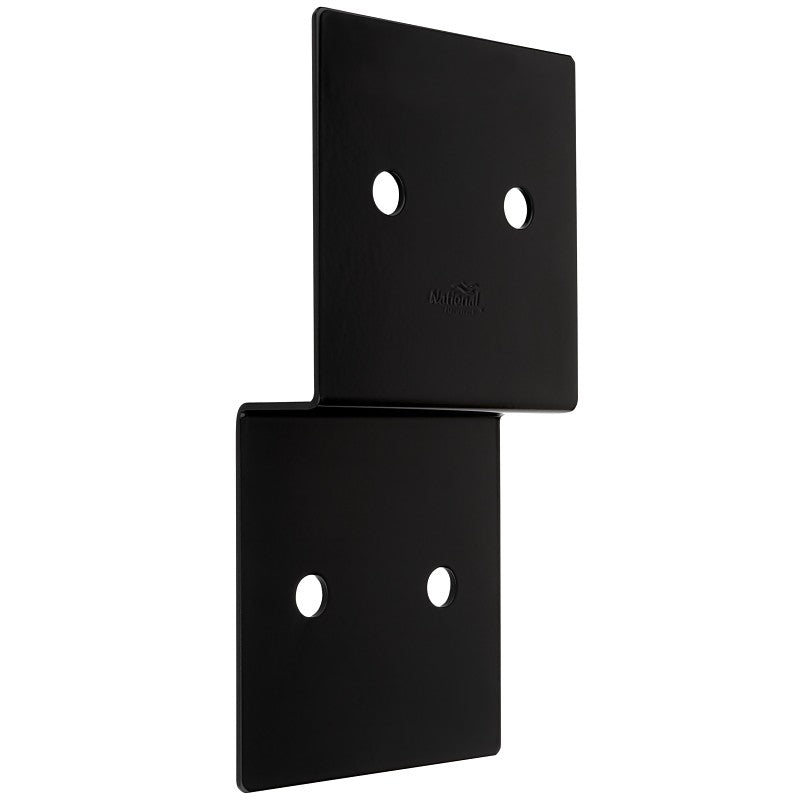 National Hardware Indio 1219BC Series N800-207 Joist Tie, 10 in L, 5 in W, Steel, Storm Shine/Powder-Coated, Black