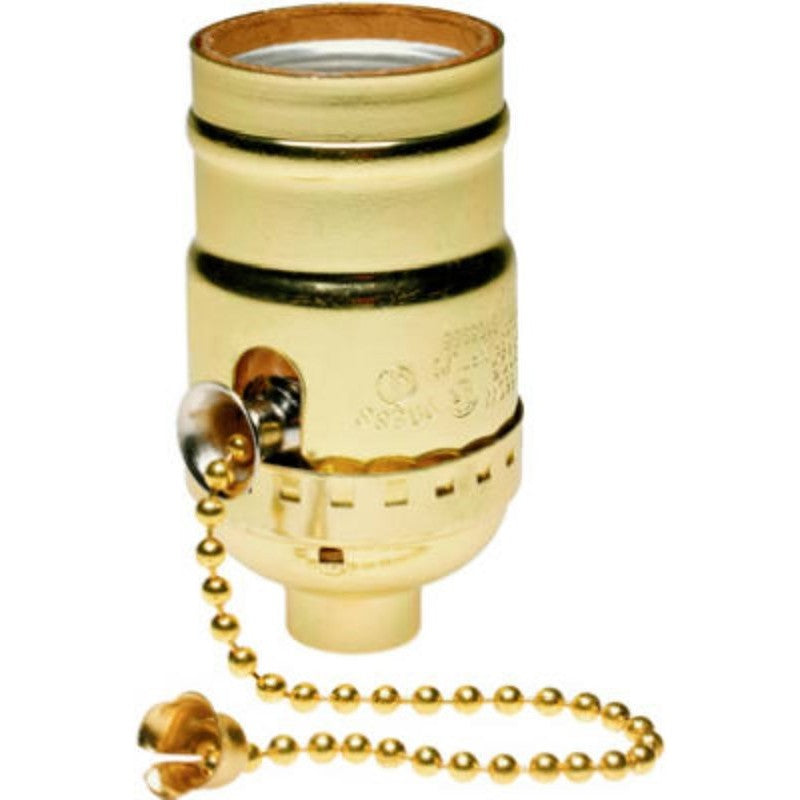 Legrand 19980PGCC10 Pull Chain Lamp Holder, 250 V, 660 W, Metal Housing Material