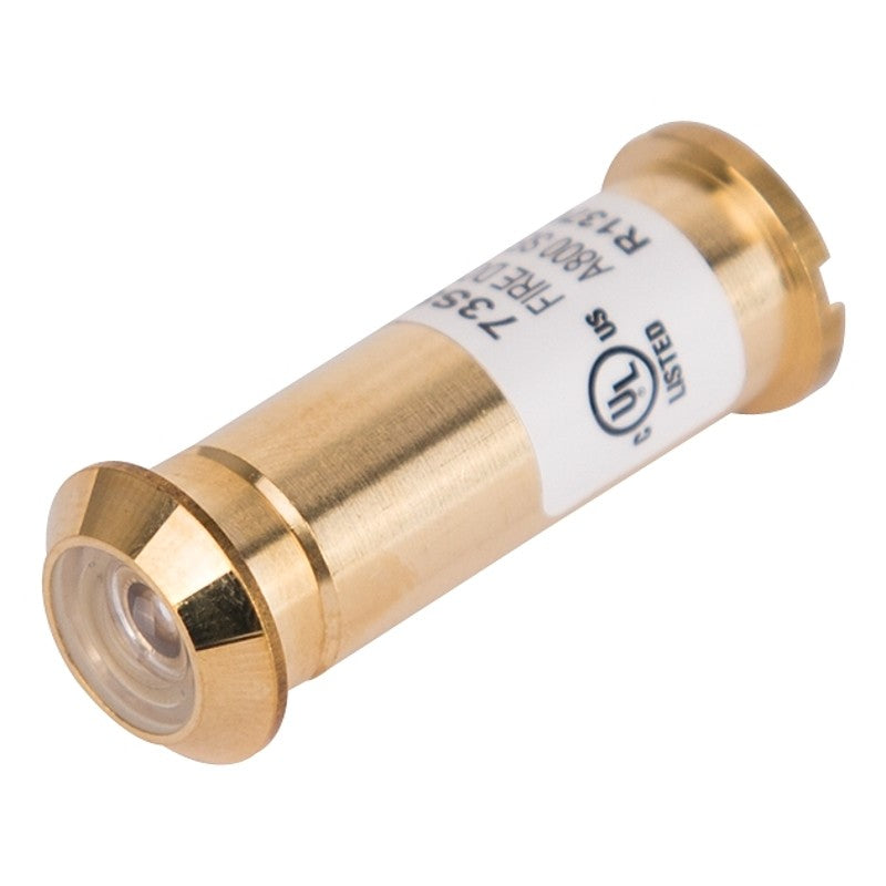 ProSource LR-001BB-PS Door Viewer, 160 deg Viewing, 1-3/8 to 1-3/4 in Thick Door, Solid Brass, Satin Brass