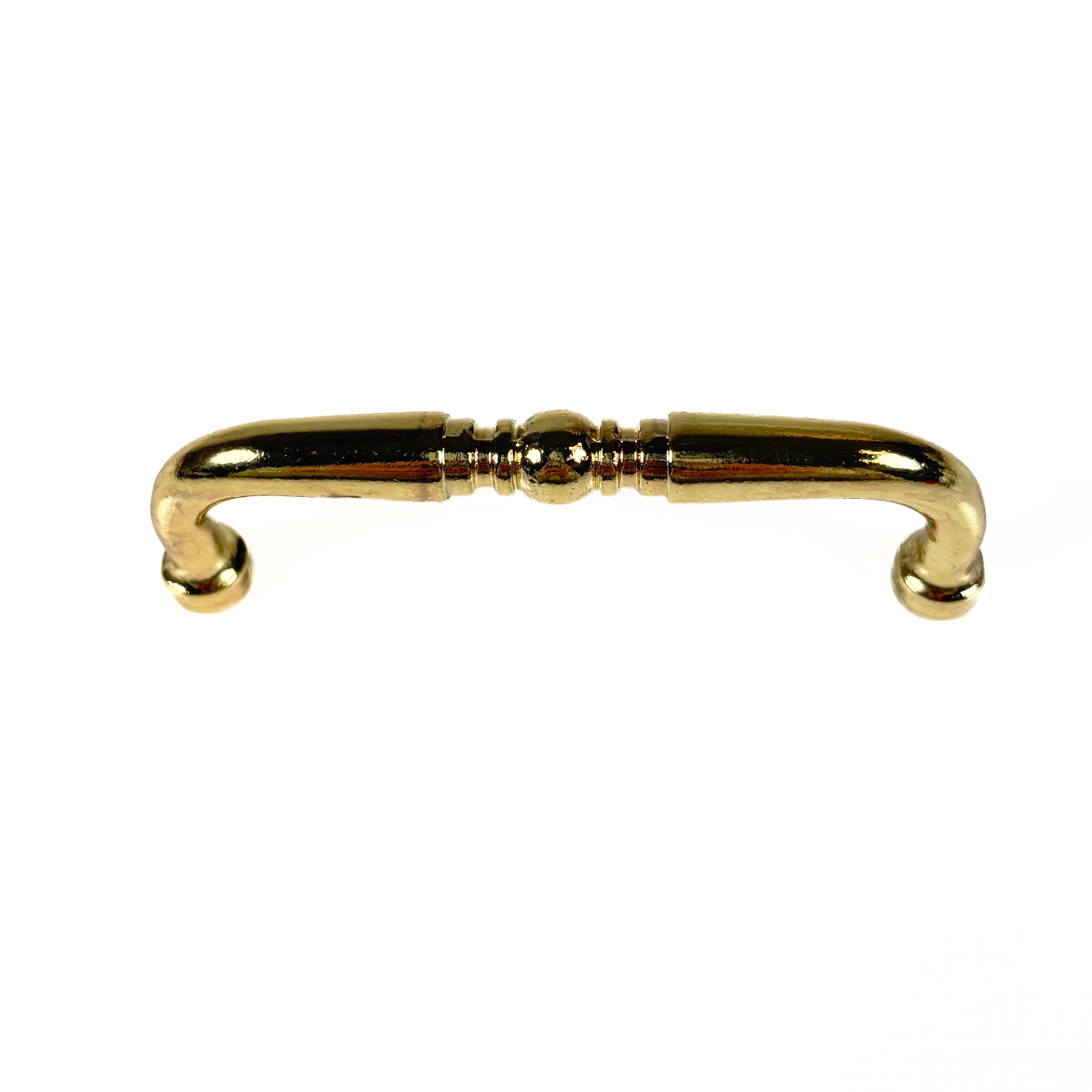 Federal Cabinet And Drawer Pull 3 Inch Centers Bright Brass