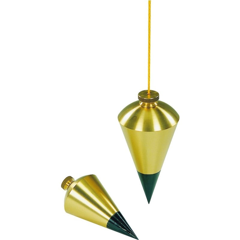 STANLEY 47-973 Plumb Bob, 8 oz, Brass, Lacquered