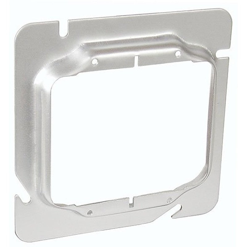 Southwire 72C17-UPC Device Ring, 1/2 in L, 4-11/16 in W, Square, 2-Gang, Steel, Silver, Galvanized