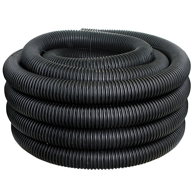 ADS 03010100 Pipe Tubing, Perforated, Single-Wall, HDPE, 100 ft L