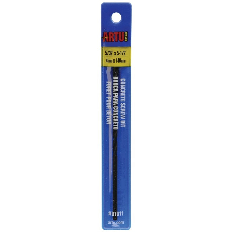 ARTU 01011 Drill Bit, 5/32 in Dia, 5-1/2 in OAL, Parabolic Flute, 5/32 in Dia Shank, Straight Shank