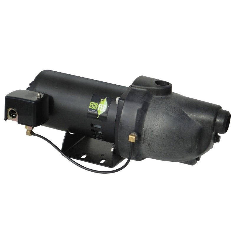 Eco-Flo EFSWJ7P Shallow Well Jet Pump, 11.1 A, 115/230 V, 3/4 hp, 1-1/4 in Connection, 147.63 ft Max Head, 14.1 gpm