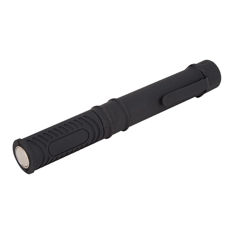 PowerZone 18101020 Pocket Flashlight, AAA Battery, LED Lamp, 130 Lumens, 8 m Beam Distance, 4 hrs Run Time, Black (Pack of 12)