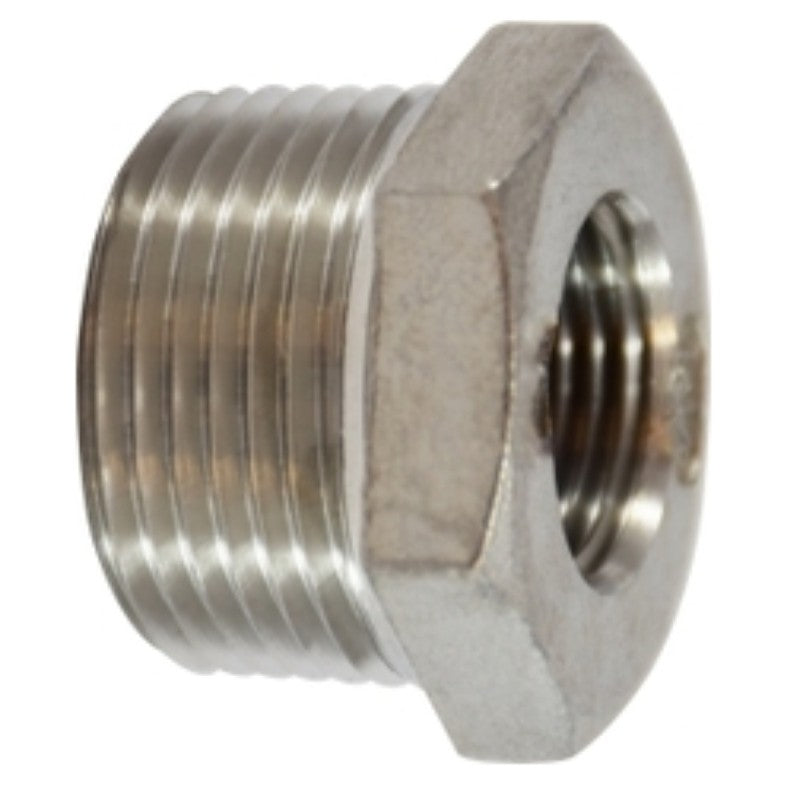 Midland Industries 62531BAG Hex Bushing, 2 x 1-1/2 in, Female x Male, Stainless Steel, 300 psi Pressure