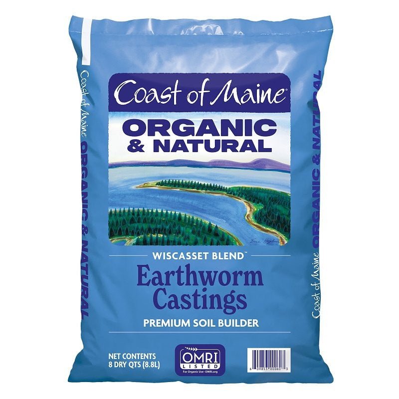 Coast of Maine WB8C-40 Wiscasset Blend Earthworm Casting, 8 qt Bag