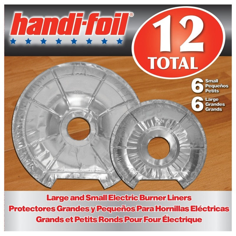 Handi-Foil 82042TL-6 Electric Burner Liner, Round, Aluminum (Pack of 6)