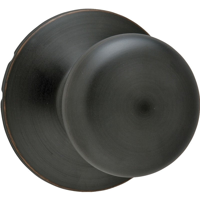 Schlage F170 PLY716 Dummy Knob, Knob Handle, Round Design, Aged Bronze, Residential, Includes: Mounting Hardware, Metal