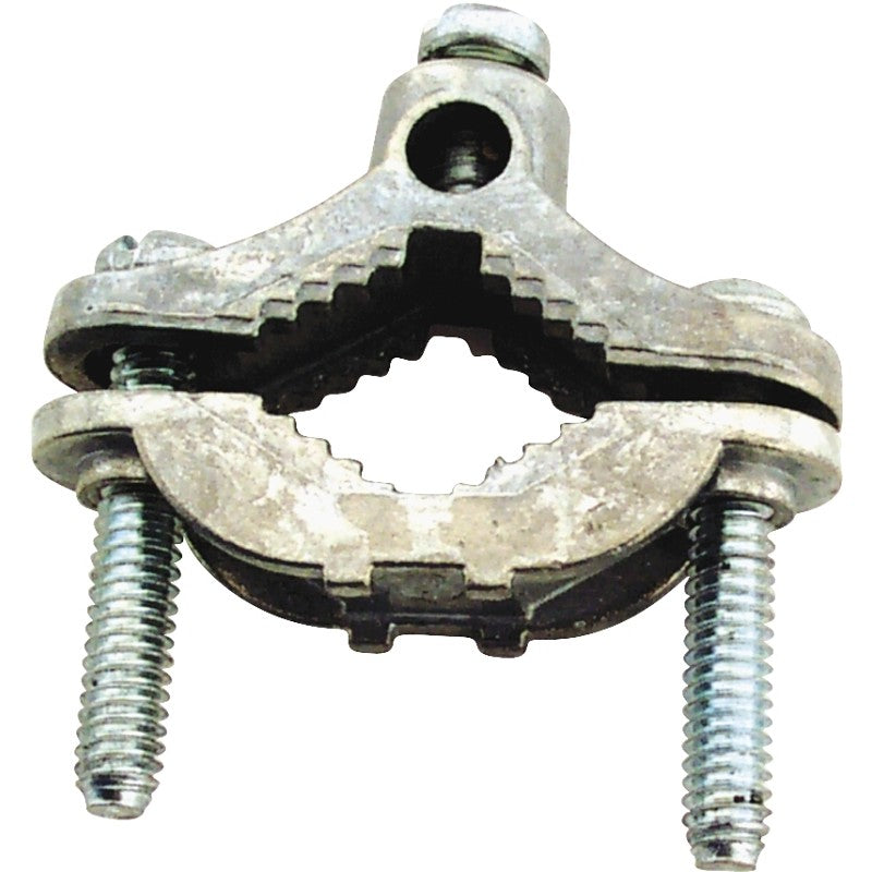 Halex 16010B Ground Clamp, 10 to 2 AWG Wire, Zinc, Zinc