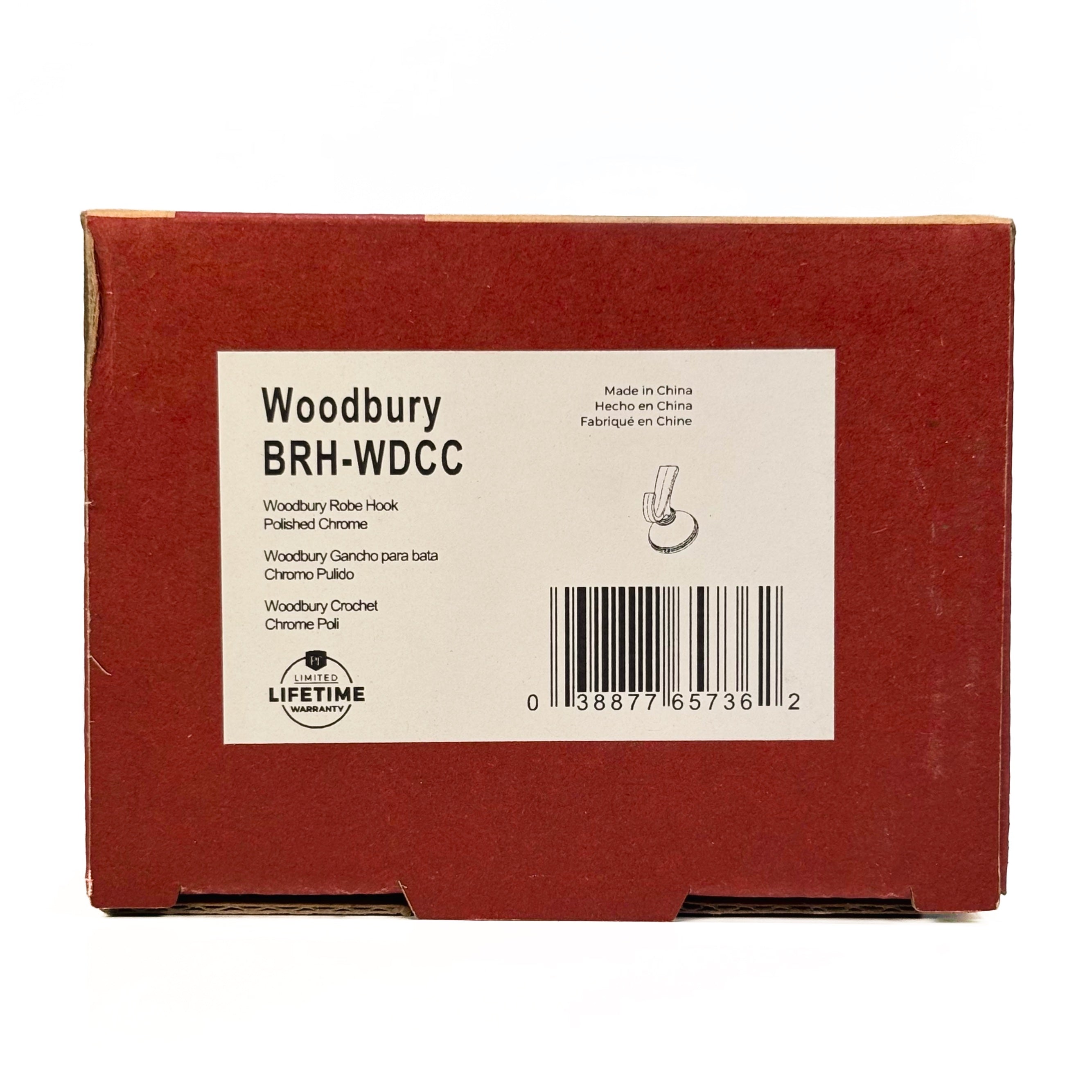 Woodbury Robe Hook Polished Chrome