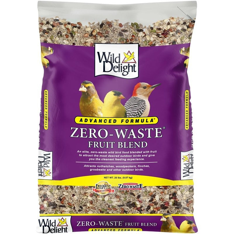 Wild Delight 360200 Blended Bird Food, Zero-Waste, Fruit Flavor, 20 lb Bag
