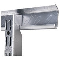 Knape & Vogt HEAVYWEIGHT 0221-40PM Hang Track, 400 lb, 2 in W, 40 in H, Steel, Platinum (Pack of 6)