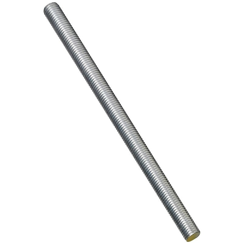 National Hardware N179-374 Threaded Rod, 3/4-10 Thread, 12 in L, A Grade, Steel, Zinc, UNC Thread