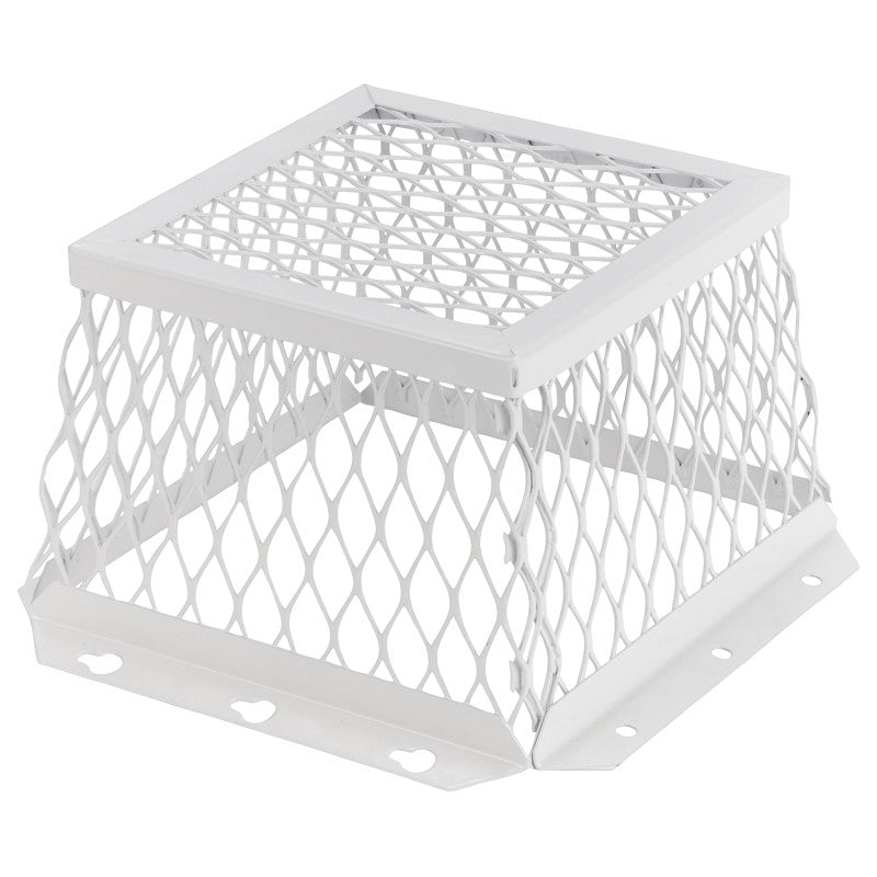HY-C RVG-DVG-R Dryer Vent Guard, Square Duct, Stainless Steel, White, Powder-Coated