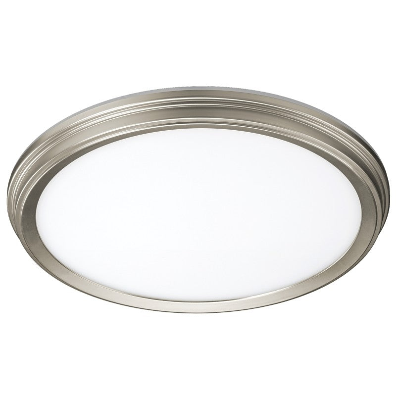 ETI 56572114 Flushmount with Color Preference and Nightlight, Brushed Nickel Fixture, 120 V, 14 W, Integrated LED Lamp