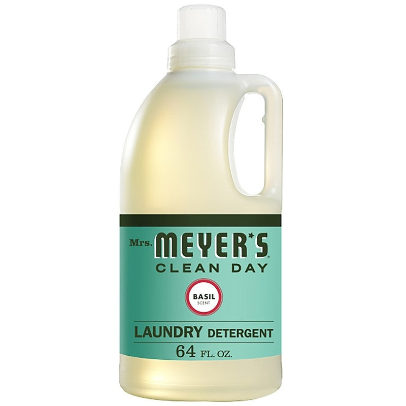 Mrs. Meyer's Clean Day 14831 Laundry Detergent, 64 oz Bottle, Liquid, Basil