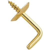 Shoulder Hooks 1/2 Inch Solid Brass 5 Pack