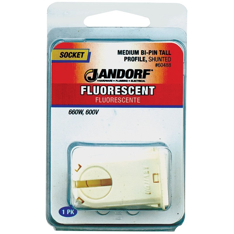 Jandorf 60488 Lamp Socket, Tall Profile, 600 V, 660 W, Fluorescent Lamp
