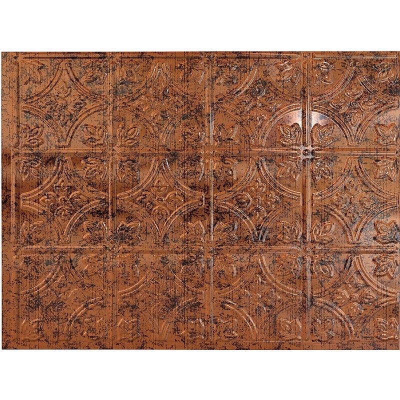 Fasade D6018 Backsplash Panel, 24 in L, 18 in W, Moonstone Copper (Pack of 5)