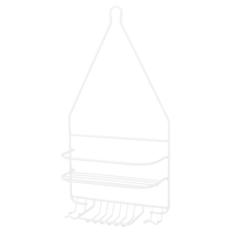 Simple Spaces SS-SC-25-PE-3L Shower Caddy, 2-Shelf, Steel, 10 in OAW, 19 in OAH, 4-1/4 in OAD, 10 lb