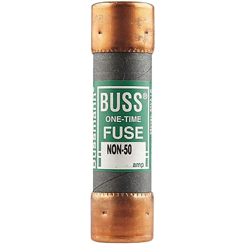 Bussmann NON-50 Fuse, 50 A, 250 VAC, 125 VDC, 50 kA Interrupt, Melamine Body, Cartridge Fuse, 10/PK (Pack of 10)
