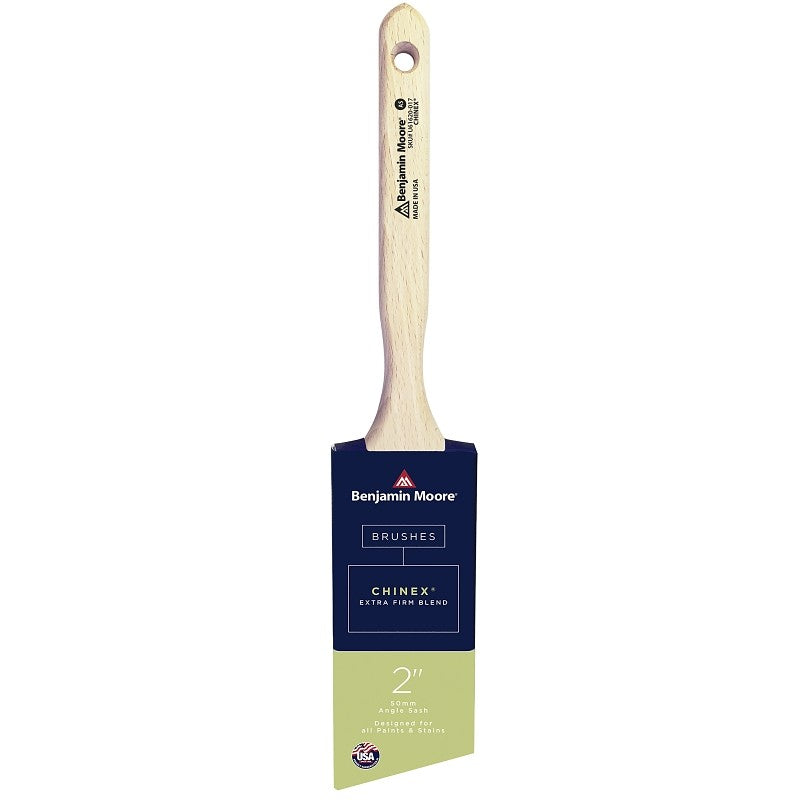 Benjamin Moore U61620-017 Paint Brush, Extra-Firm Brush, 2-11/16 in L Bristle, Chinex Bristle, Angle Sash Handle