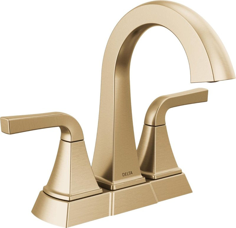 Delta Knoxville Series 25854LF-CZ Centerset Bathroom Faucet, 1.2 gpm, 2-Handle, 3-Faucet Hole, Metal