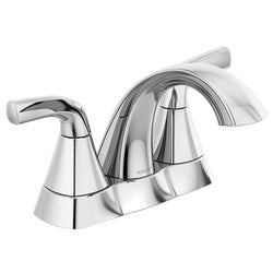 Peerless Parkwood Series P2535LF Centerset Lavatory Faucet, 1 gpm, 2-Handle, 3-Faucet Hole, Zinc, Chrome