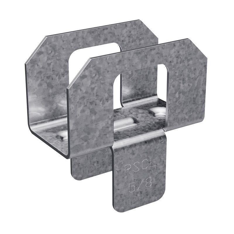 Simpson Strong-Tie PSCL Series PSCL 5/8 Panel Sheathing Clip, 40 Roof Span, 20 ga Thick Material, Galvanized, 250/PK
