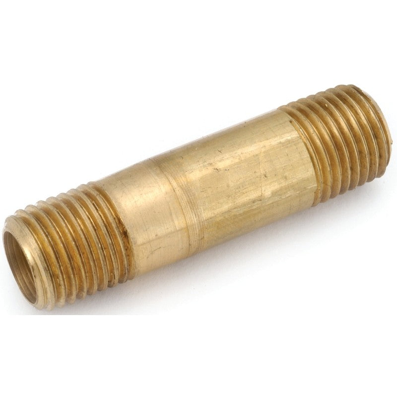 Anderson Metals 736113-0240 Pipe Nipple, 1/8 in, NPT, Brass, 2-1/2 in L