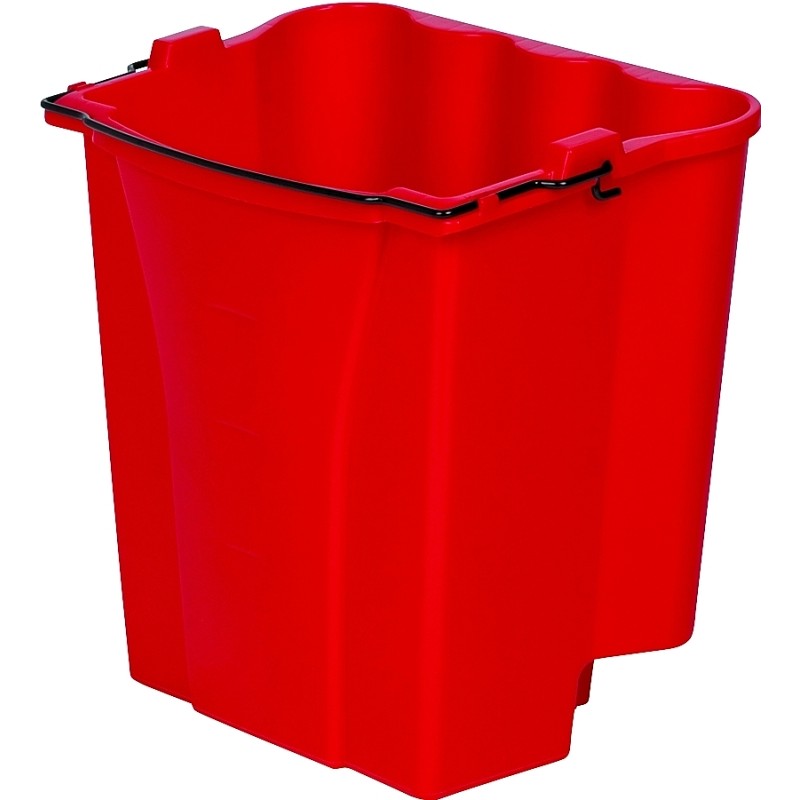 Rubbermaid WaveBrake 2064907 Dirty Water Bucket, 18 qt Capacity, Plastic Bucket/Pail, Red