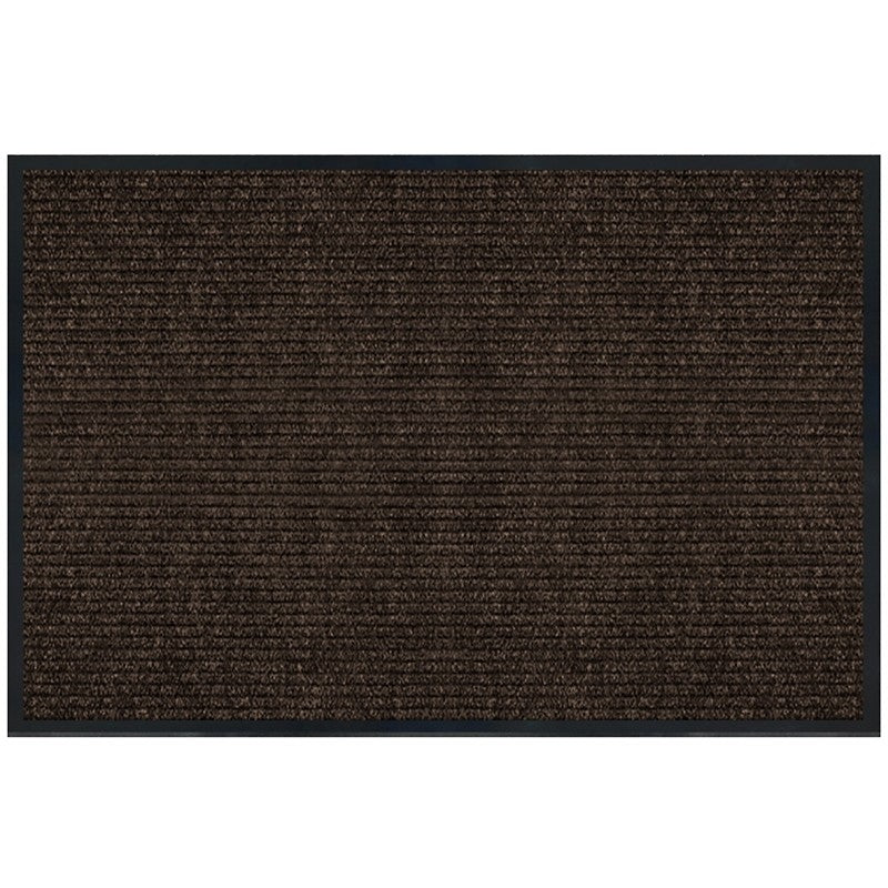 Multy Home 1005375 Non-Slip Utility Mat, 3 ft L, 2 ft W, Tri-Rib Pattern, Polypropylene Rug, Tan