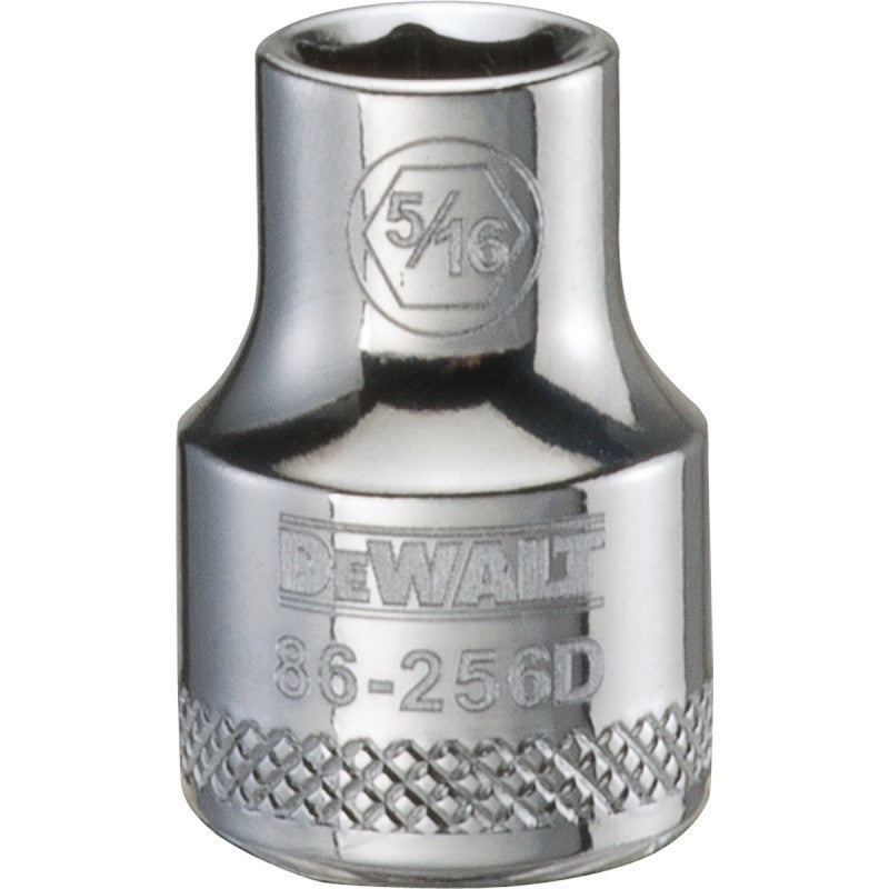 DEWALT DWMT86256OSP Hand Socket, 5/16 in Socket, 3/8 in Drive, 6-Point, Vanadium Steel, Polished Chrome