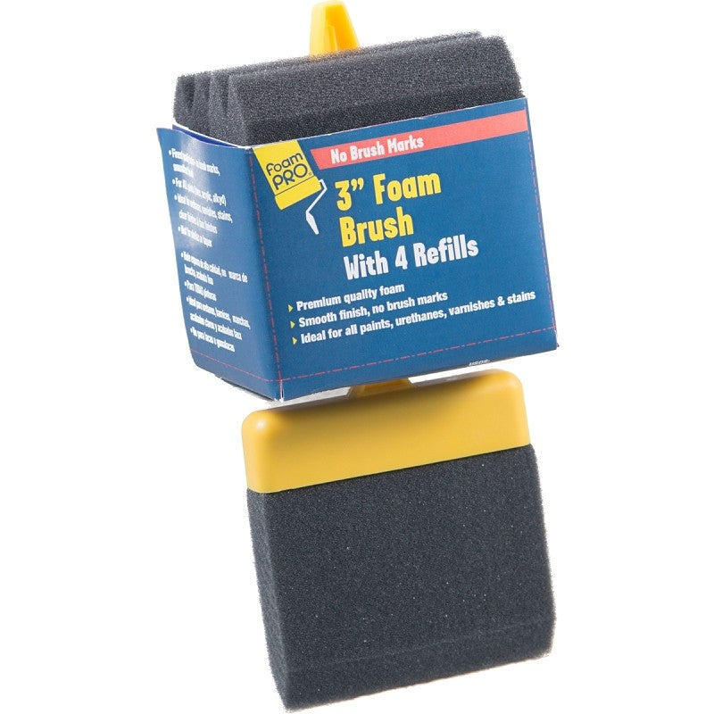 Foampro 73-4 Paint Brush, 3 in W Brush (Pack of 12)
