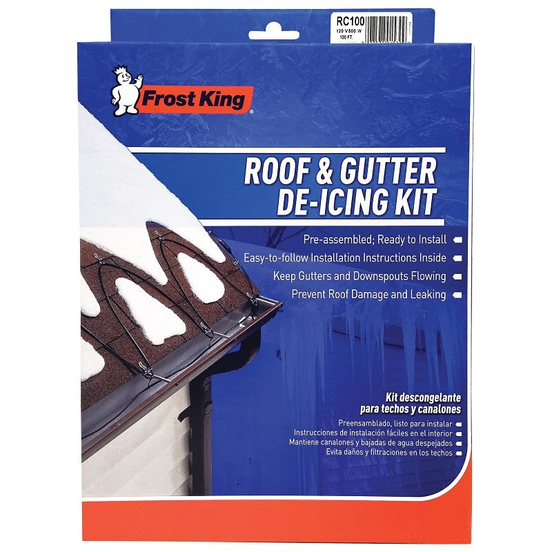 Frost King RC Series RC100 Electric Roof Cable Kit, 100 ft L, 120 V, 500 W