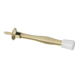 Economy Spring Door Stops 3 Inch Bright Brass 2 Pack (POS)