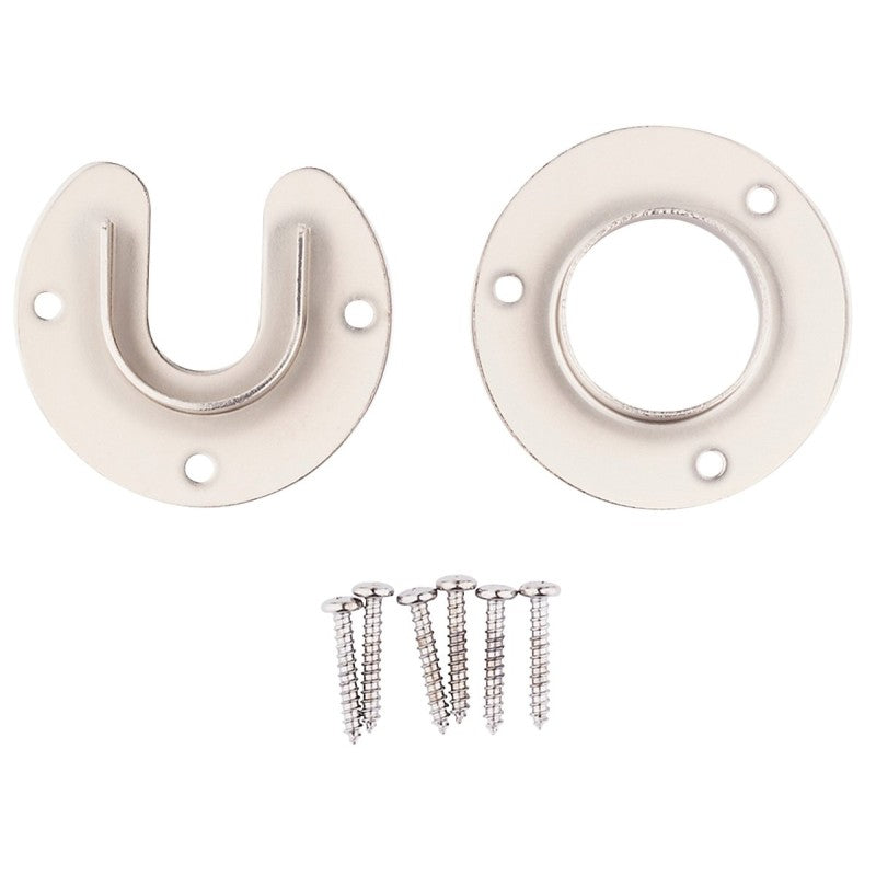 National Hardware V8600 S822-082 Closet Flange Set, Zinc, Satin Nickel