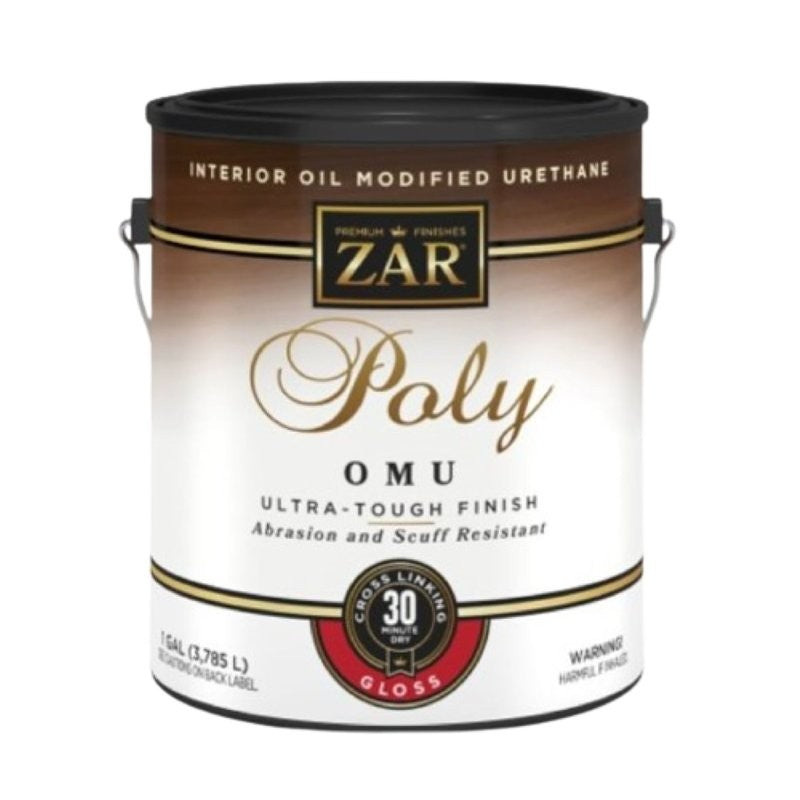 ZAR 36013 Polyurethane, Gloss, Liquid, Milky Clear, 1 gal, Can (Pack of 2)
