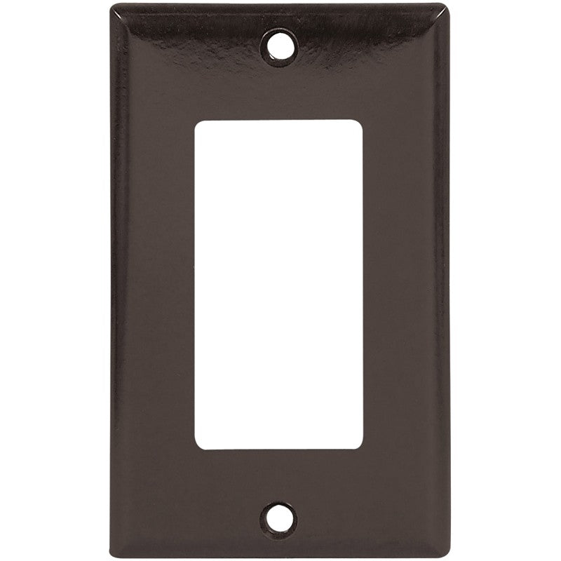Eaton Cooper Wiring 2151 2151B-BOX Wallplate, 4-1/2 in L, 2-3/4 in W, 1 -Gang, Thermoset, Brown, High-Gloss