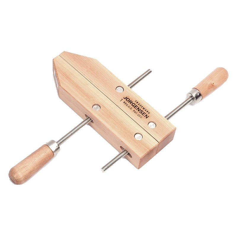 Pony 1 Classic Adjustable Handscrew, 300 lb Clamping, 6 in Max Opening Size, 5 in D Throat, Wood Body, Silver Body