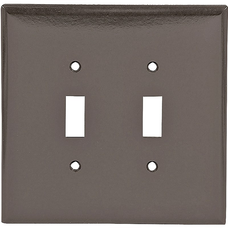 Eaton Wiring Devices 2149B-BOX Wallplate, 5-1/4 in L, 5.31 in W, 2 -Gang, Thermoset, Brown (Pack of 10)