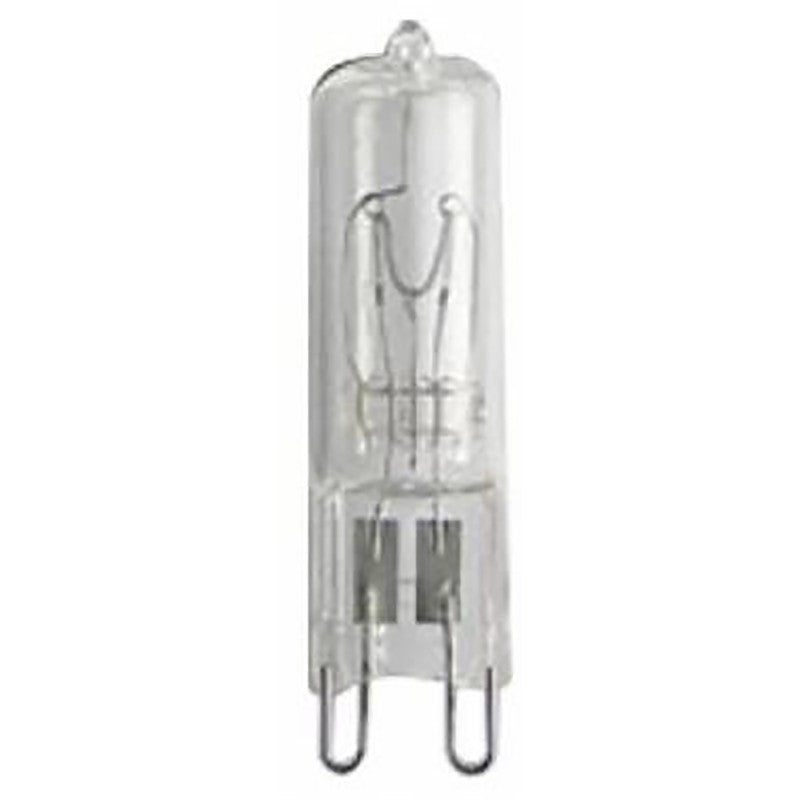 GE Edison Series 16754 Halogen Bulb, 25 W, G9 Lamp Base, T4 Lamp, White Light, 240 Lumens, 2650 K Color Temp