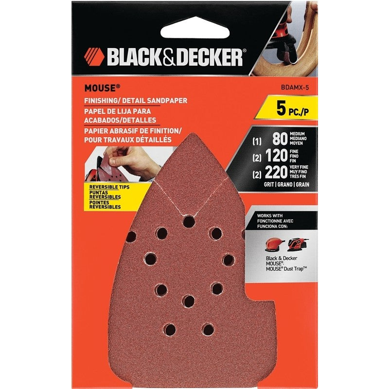 Black+Decker BDAMX-5 Sandpaper, Aluminum Oxide Abrasive