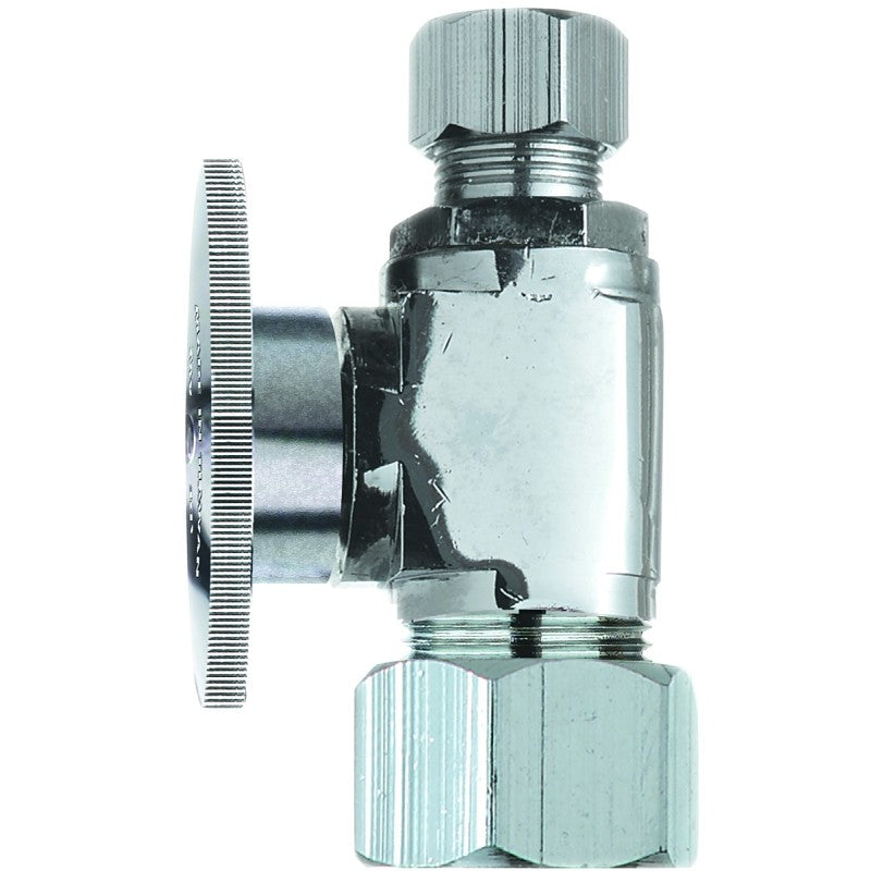 Plumb Pak PP20063LF Shut-Off Valve, 5/8 x 3/8 in Connection, Compression, Brass Body, Water Media