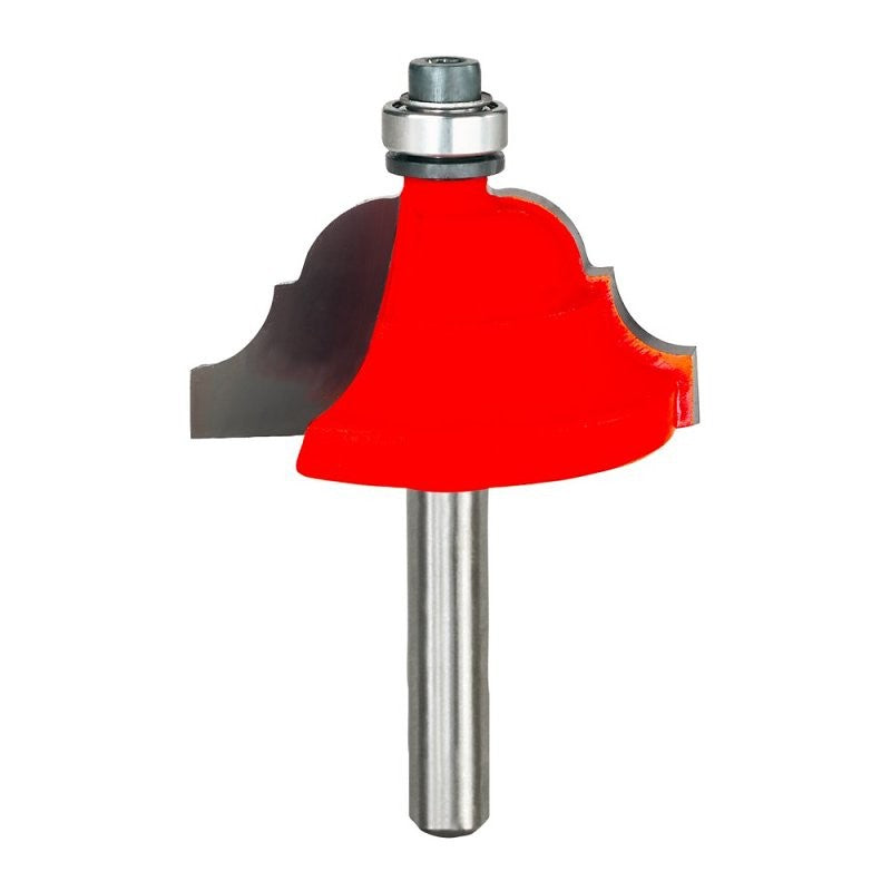 Freud 38-304 Router Bit, 1-9/16 in Dia Cutter, 2-5/16 in OAL, 1/4 in Dia Shank, 2-Cutter, Carbide