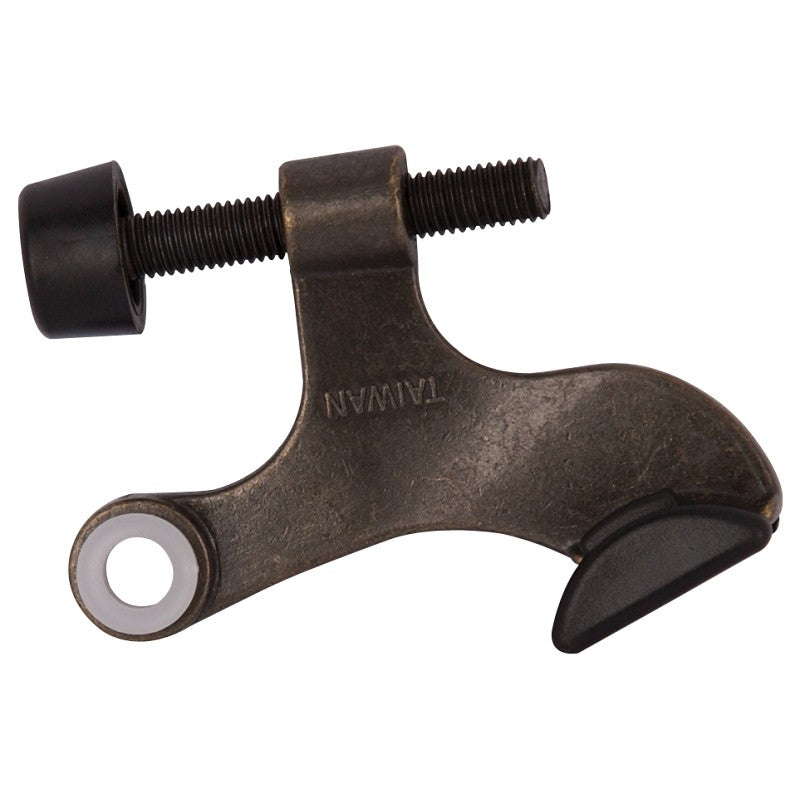 ProSource H20-B041C-PS Deluxe Hinge Pin Door Stop, 2-5/8 in Projection, Die-Cast Zinc & Plastic, Antique Brass